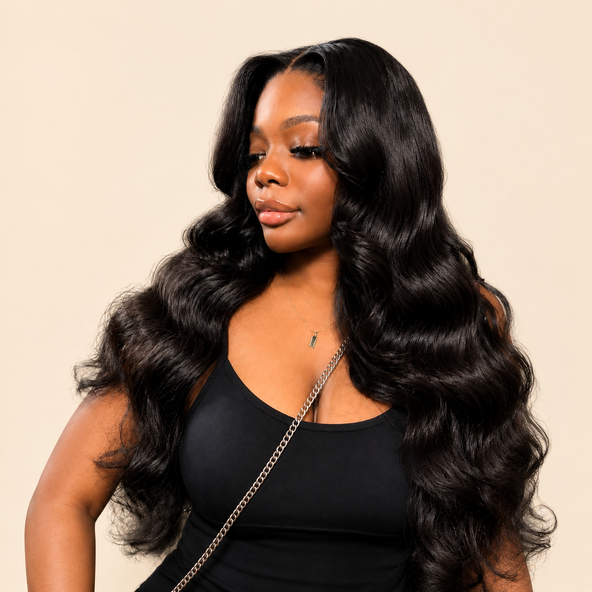 5x5 Closure Black Wig